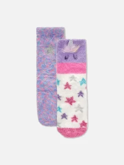 Socken Und Strumpfhosen|Primark Bequeme Socken Mit Einhorn-Motiv, 2er-Pack Rosa