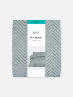 Bettwäsche Und Sets|Primark Bettwäscheset Mit Chevron-Muster, Kingsize Anthrazitfarben
