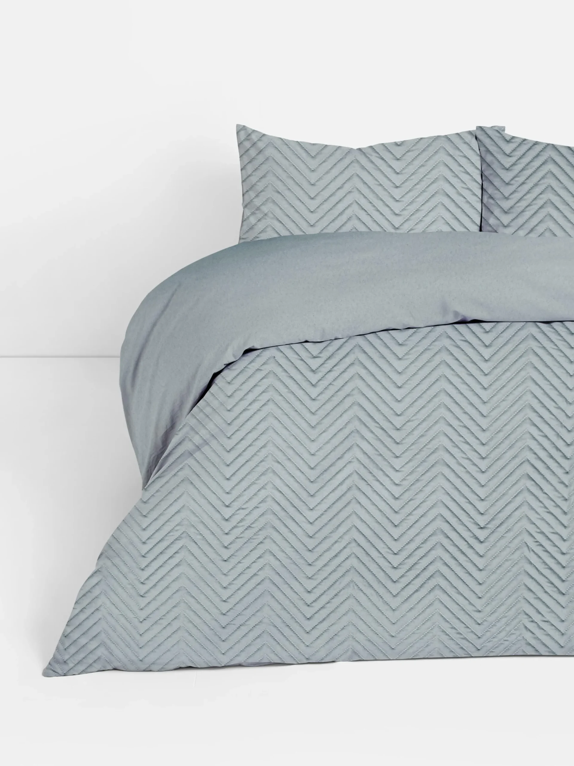 Bettwäsche Und Sets|Primark Bettwäscheset Mit Chevron-Muster, Super-Kingsize Anthrazitfarben