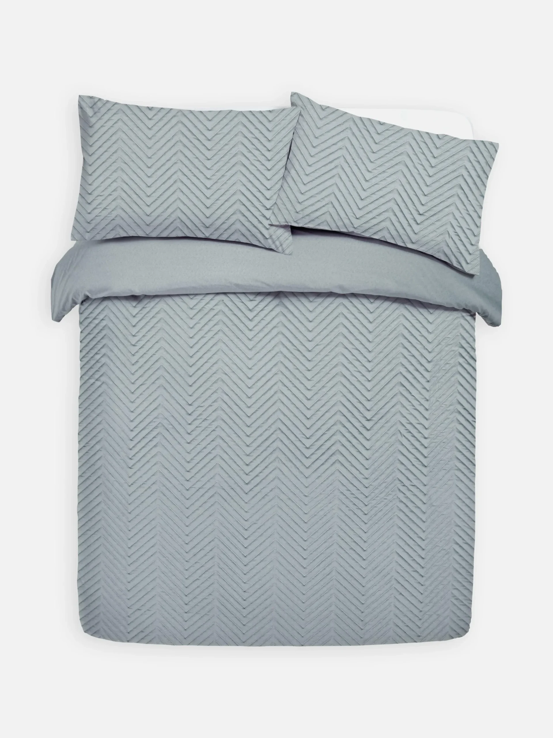 Bettwäsche Und Sets|Primark Bettwäscheset Mit Chevron-Muster, Super-Kingsize Anthrazitfarben