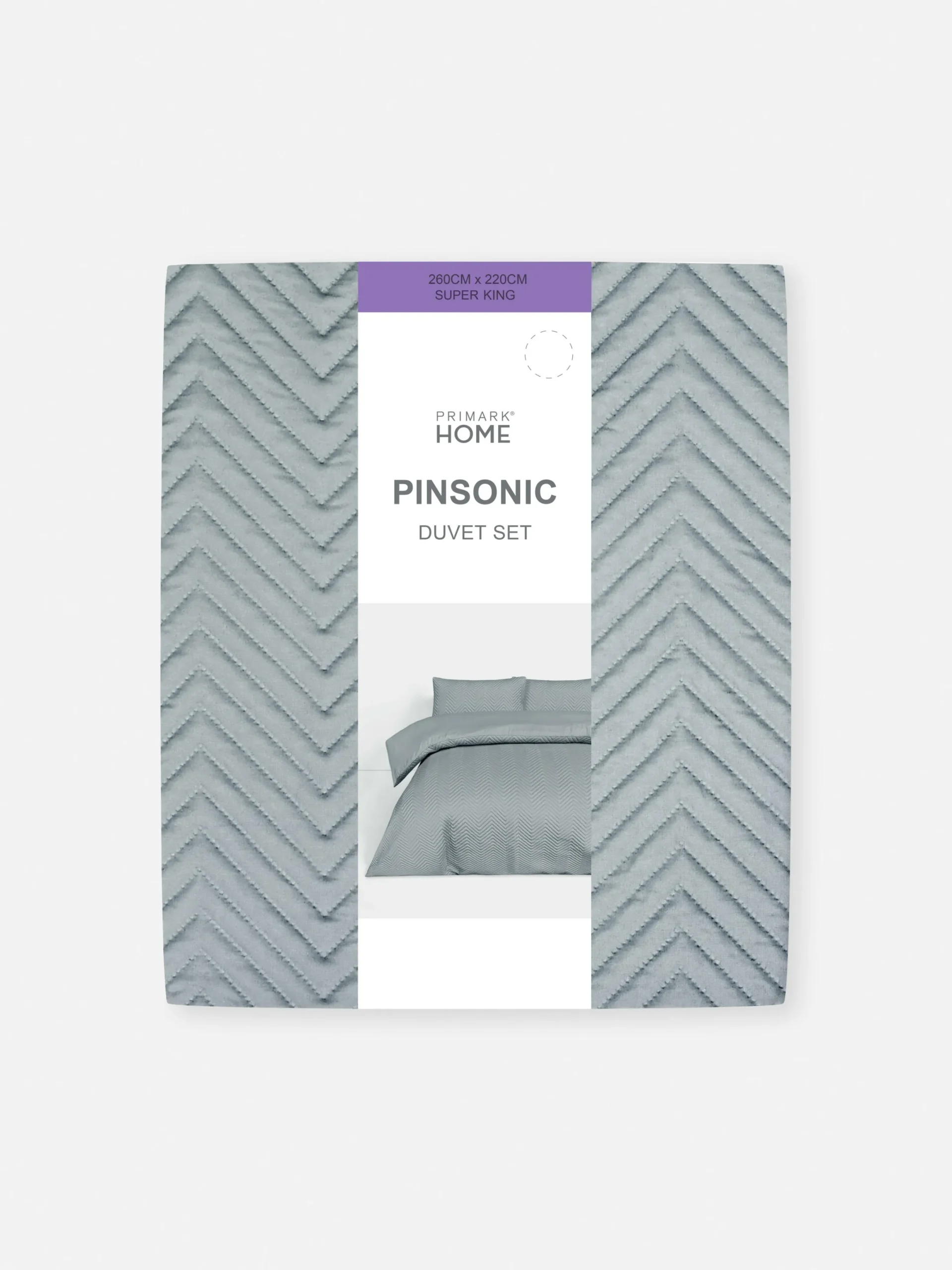Bettwäsche Und Sets|Primark Bettwäscheset Mit Chevron-Muster, Super-Kingsize Anthrazitfarben