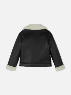 Jacken Und Mäntel|Primark Bikerjacke Aus Borg Schwarz