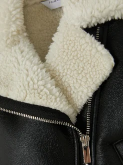 Jacken Und Mäntel|Primark Bikerjacke Aus Borg Schwarz