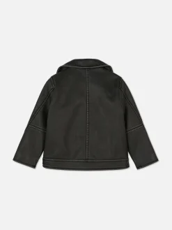 Jacken Und Mäntel|Primark Bikerjacke Aus Kunstleder Schwarz