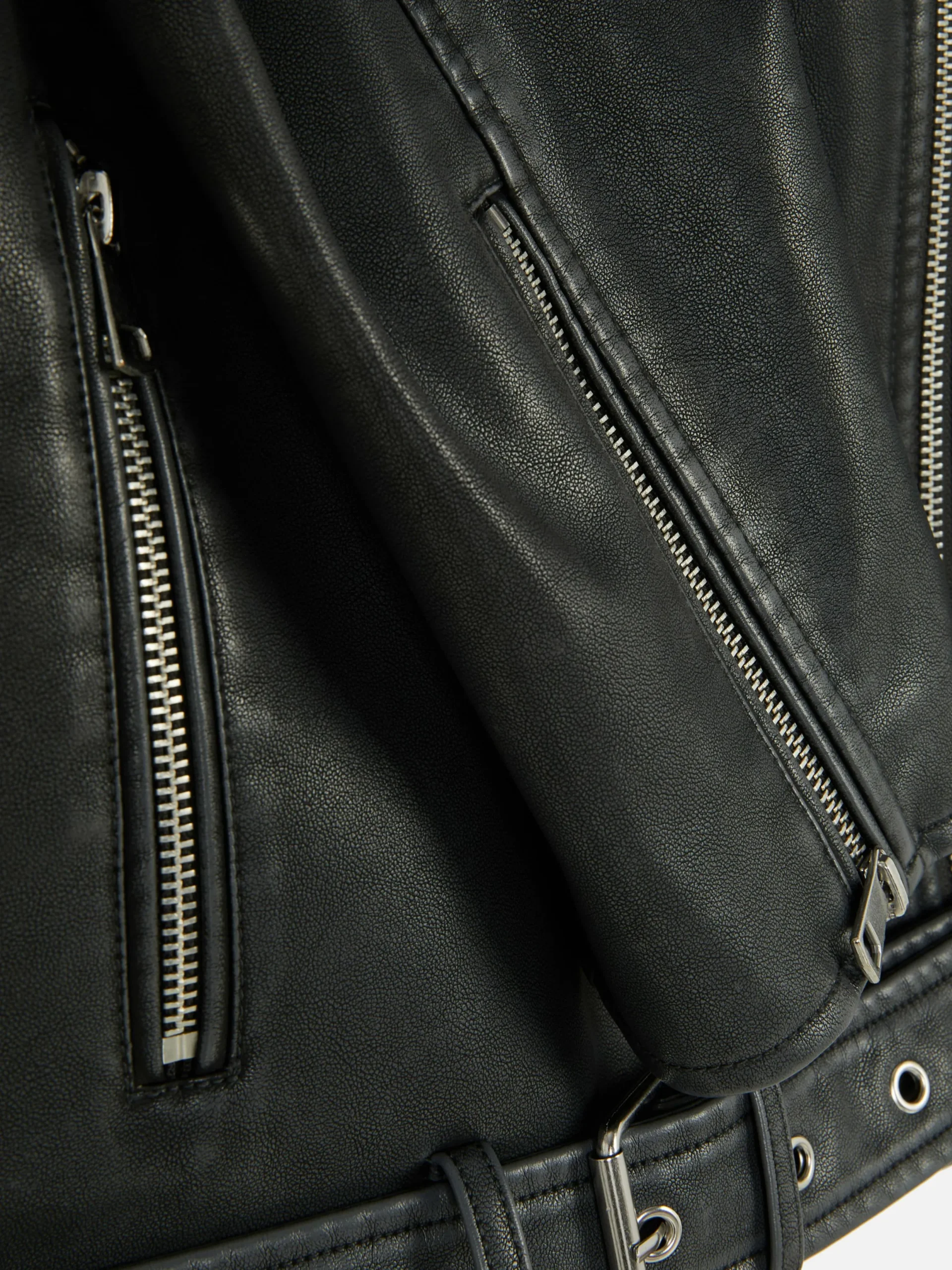 Jacken Und Mäntel|Primark Bikerjacke Aus Kunstleder Im Used-Look Grau