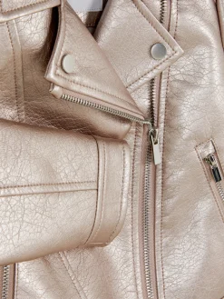 Jacken Und Mäntel|Primark Bikerjacke In Metallic-Optik Rosa