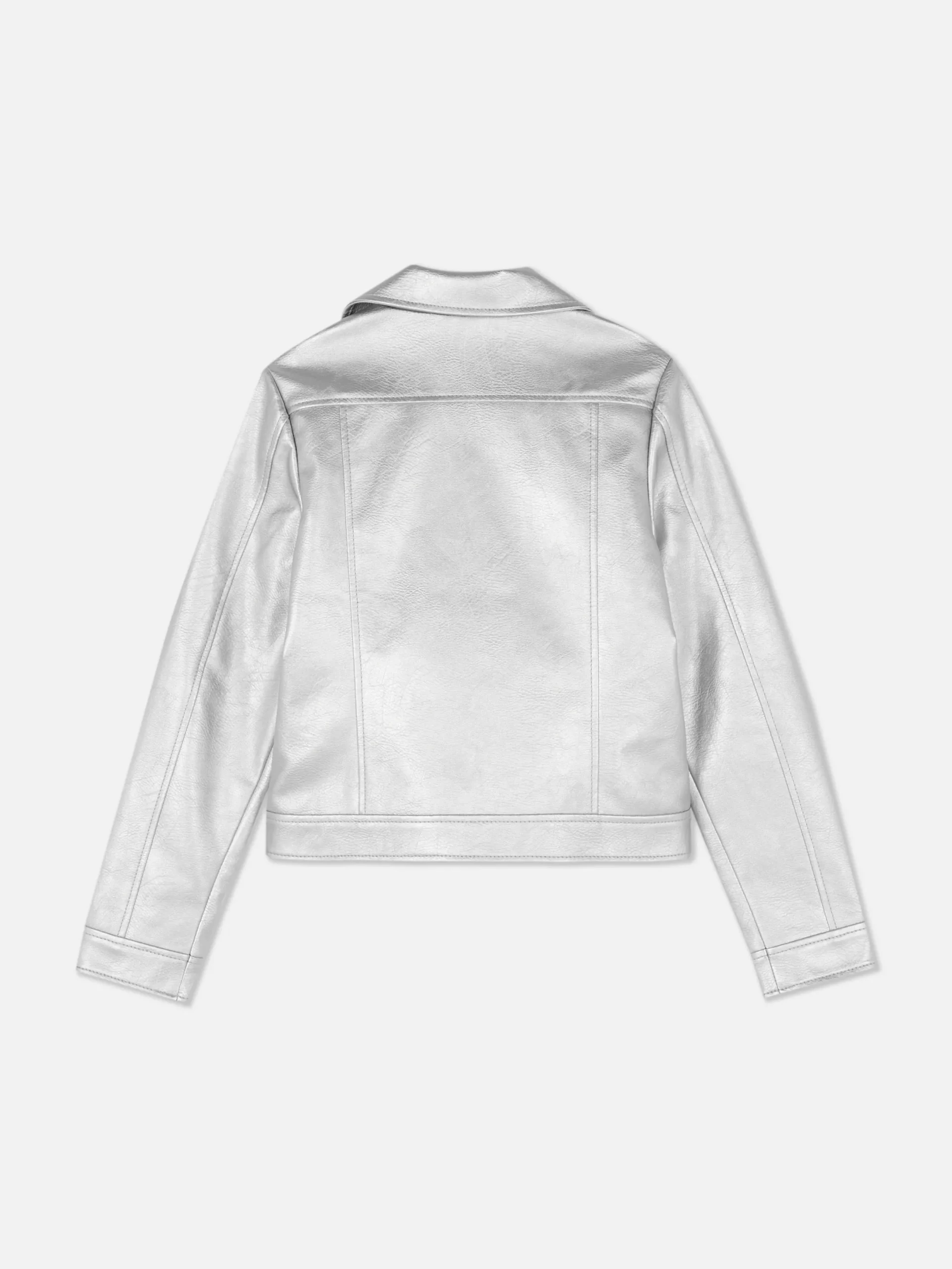 Jacken Und Mäntel|Primark Bikerjacke In Metallic-Optik Silber