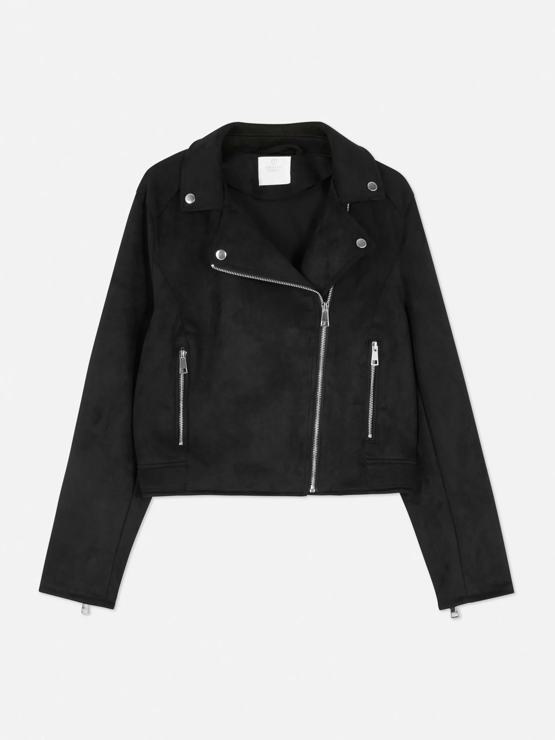 Jacken Und Mäntel|Primark Bikerjacke In Wildleder-Optik Schwarz 2