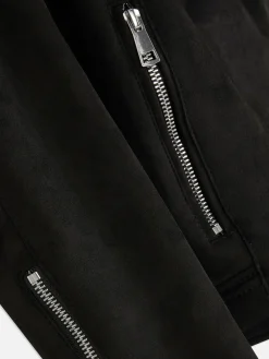Jacken Und Mäntel|Primark Bikerjacke In Wildleder-Optik Schwarz 2