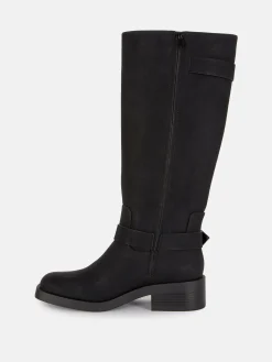 Stiefel|Primark Bikerstiefel Mit Eckiger Zehenpartie Schwarz