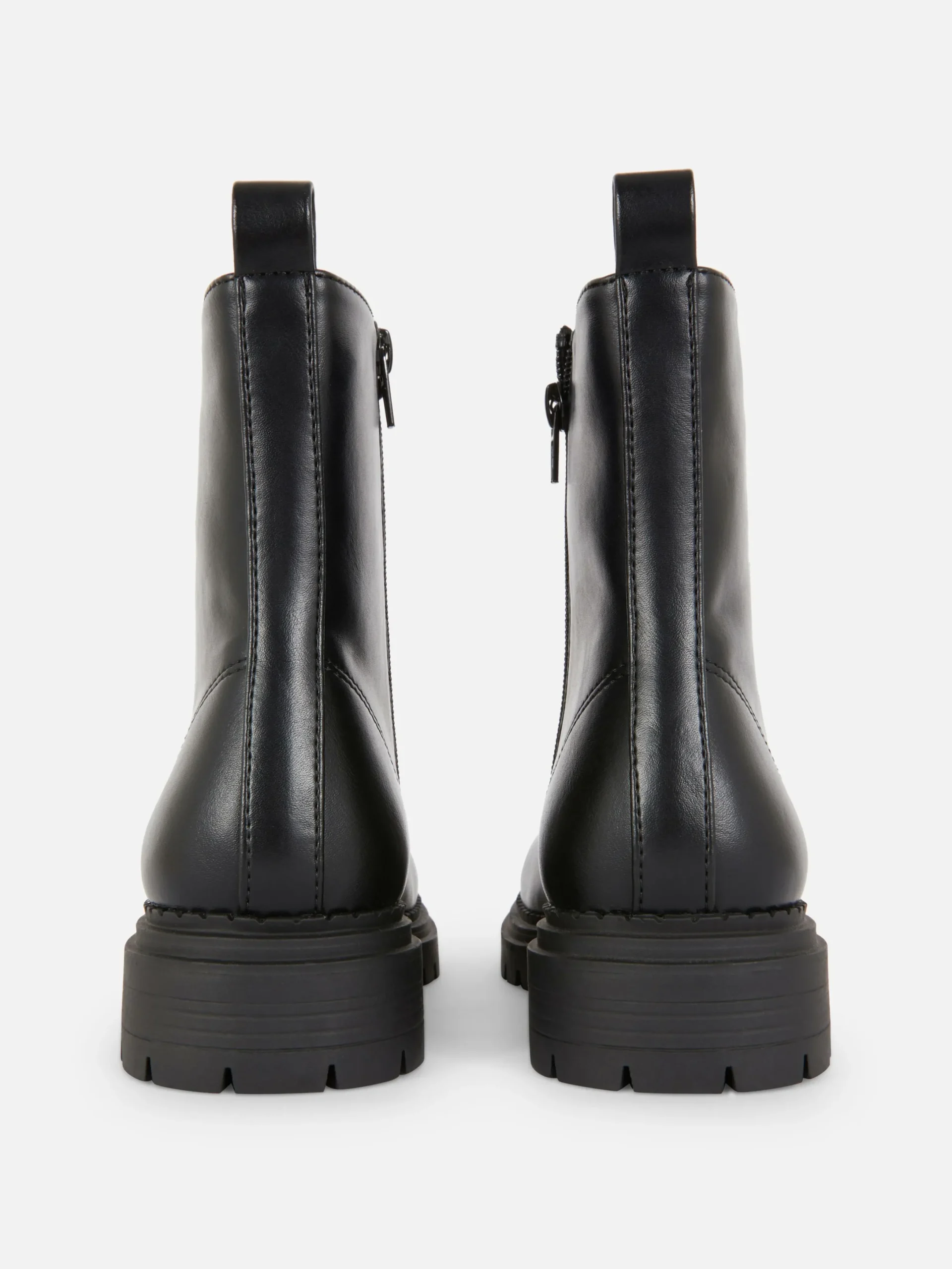 Stiefel|Primark Bikerstiefel Zum Schnüren Schwarz