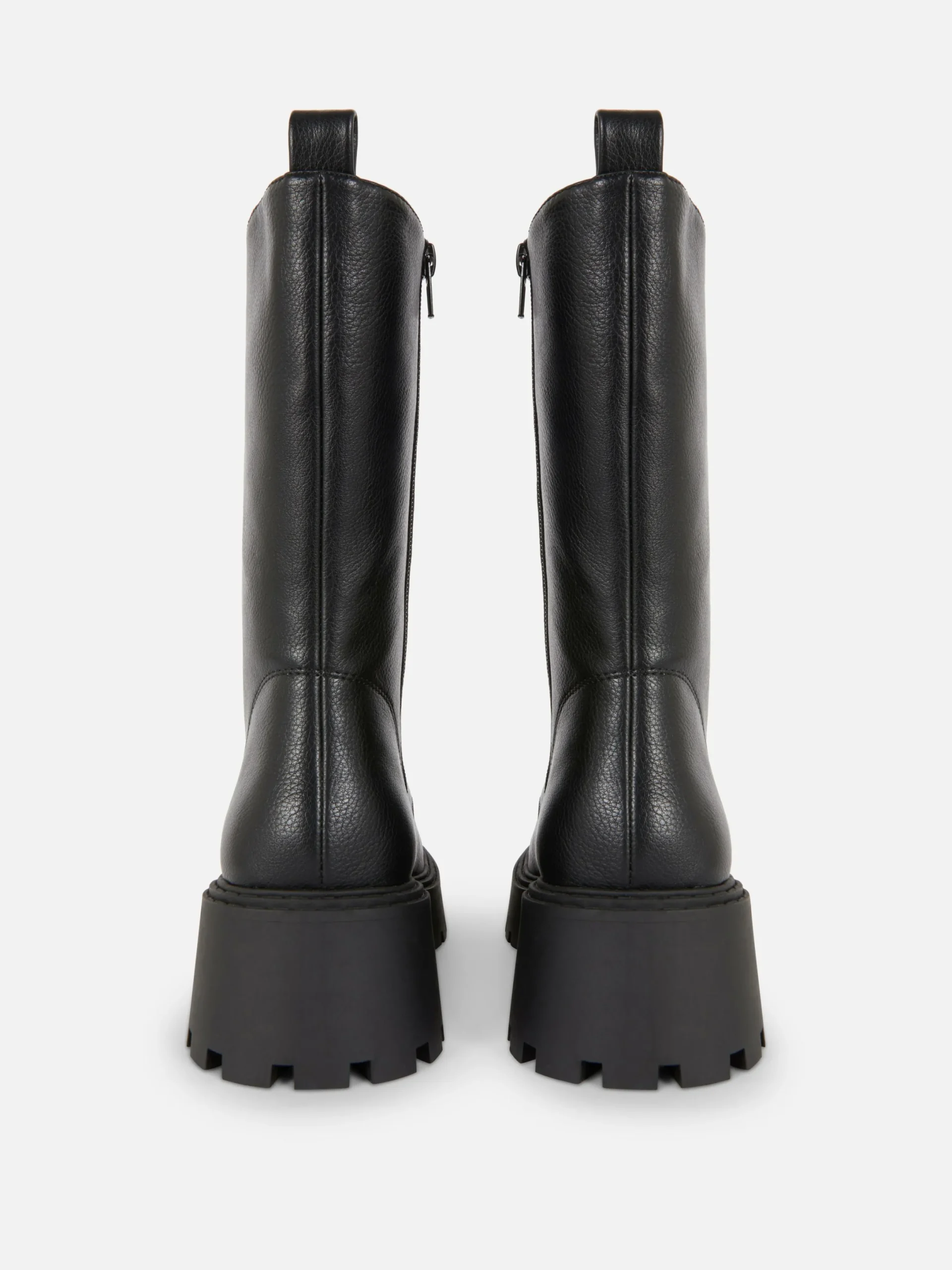 Stiefel|Primark Bikerstiefel Zum Schnüren Mit Dicker Sohle Schwarz