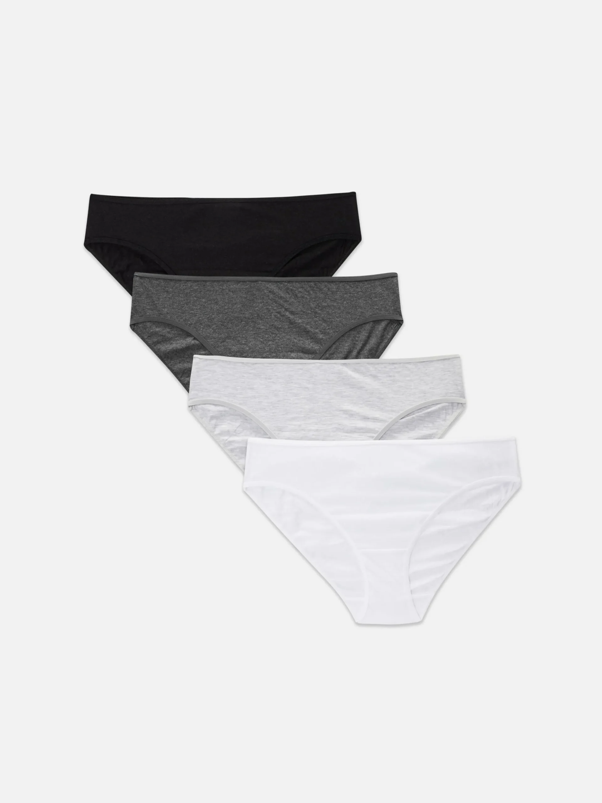 Slips|Primark Bikini-Slips, 4er-Pack Schwarz/Weiß
