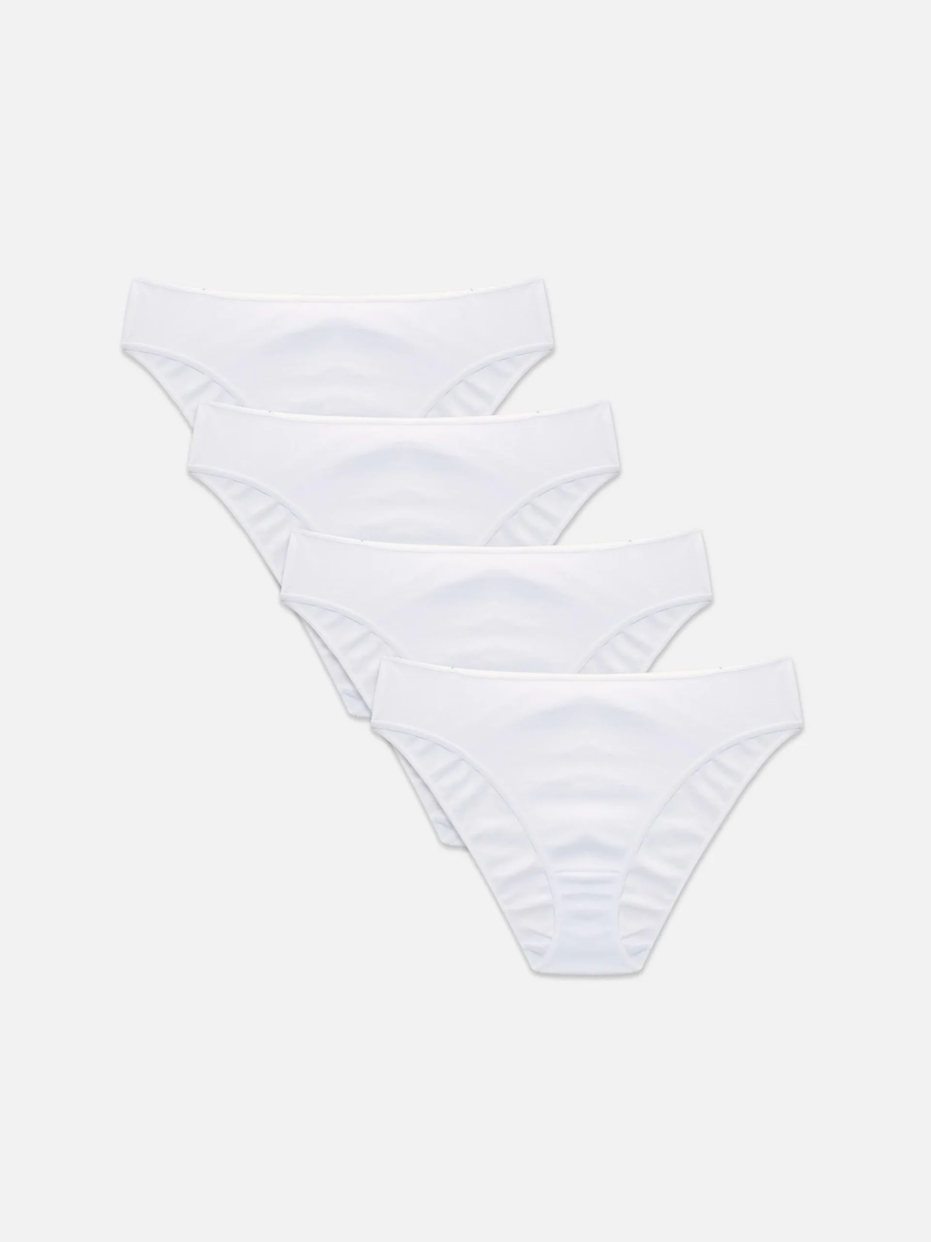 Slips|Primark Bikini-Slips, 4er-Pack Weiß