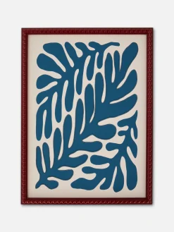Bilderrahmen Und Wandschmuck|Primark Blumen-Wandbild Im Retro-Stil Blau