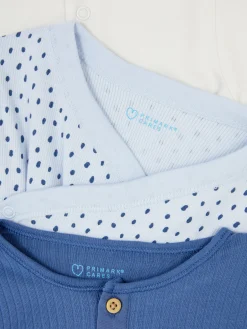 Bodys Und Westen|Primark Bodys Mit Verschiedenen Mustern, 3er-Pack Blau