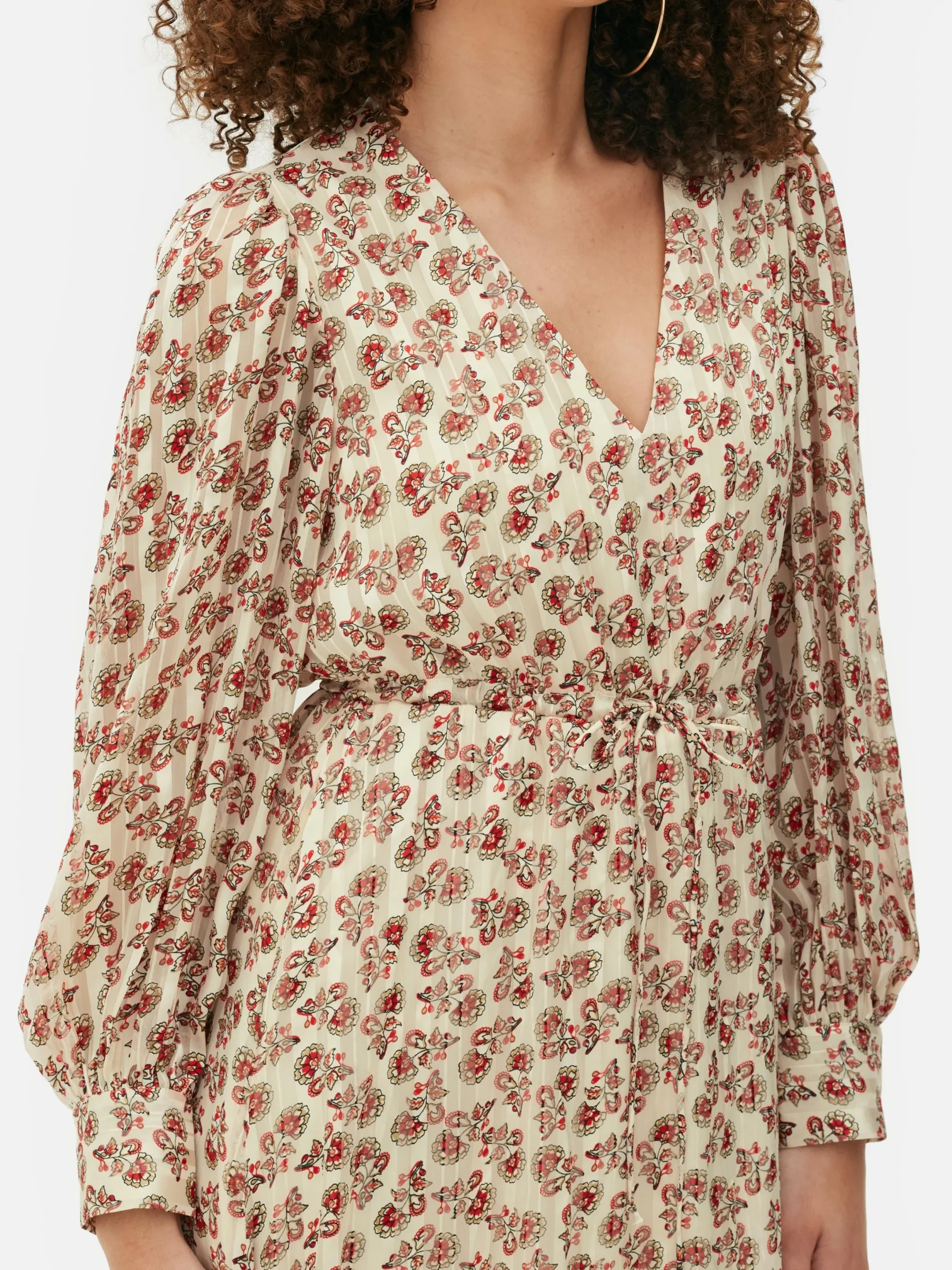 Kleider|Primark Boho-Midaxikleid Mit V-Ausschnitt Cremefarben