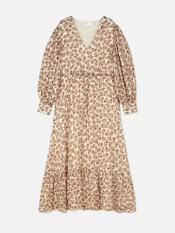 Kleider|Primark Boho-Midaxikleid Mit V-Ausschnitt Cremefarben