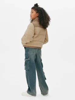 Jacken Und Mäntel|Primark Borg-Pufferjacke Mit Einsätzen Beige