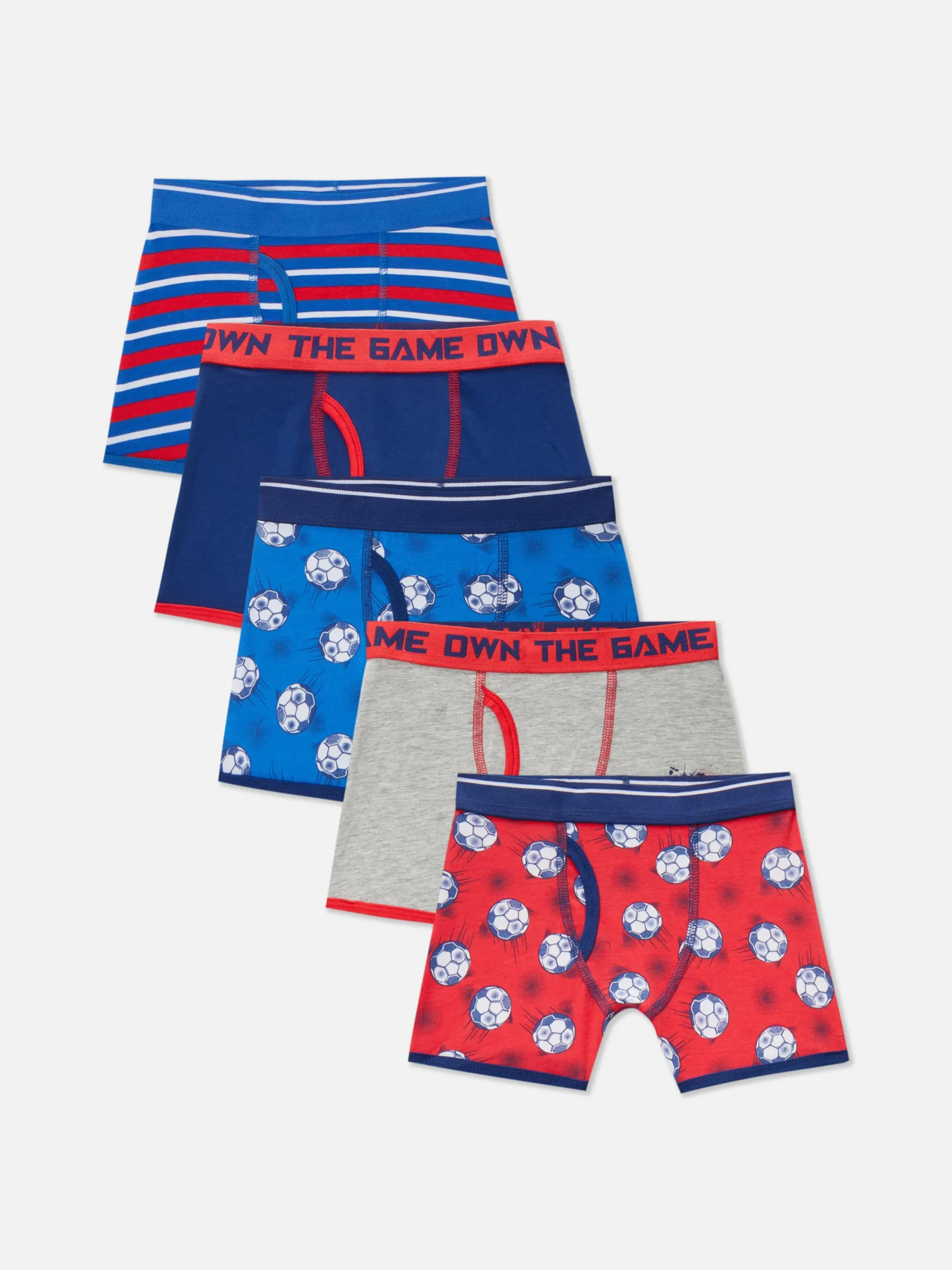 Unterwäsche|Primark Boxershorts Mit Fußball-Design, 5er-Pack Multi