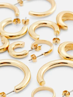Schmuck|Primark Breite Creolen, 6er-Pack Gelb