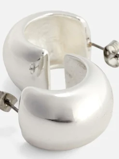 Schmuck|Primark Breite Halbcreolen Weiß