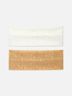 Haarschmuck|Primark Breites Stretch-Stirnband, 2er-Pack Weiß