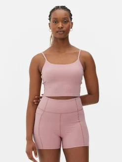 Fitnesskleidung Und Activewear|Primark Butterweiches, Kurzes Gym-Trägertop Rosa