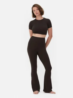 Fitnesskleidung Und Activewear|Primark Butterweiches „Rita Ora“ Sport-Top Schokoladenbraun