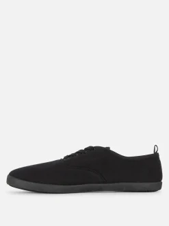 Sneakers|Primark Canvas-Plimsolls Zum Schnüren Schwarz