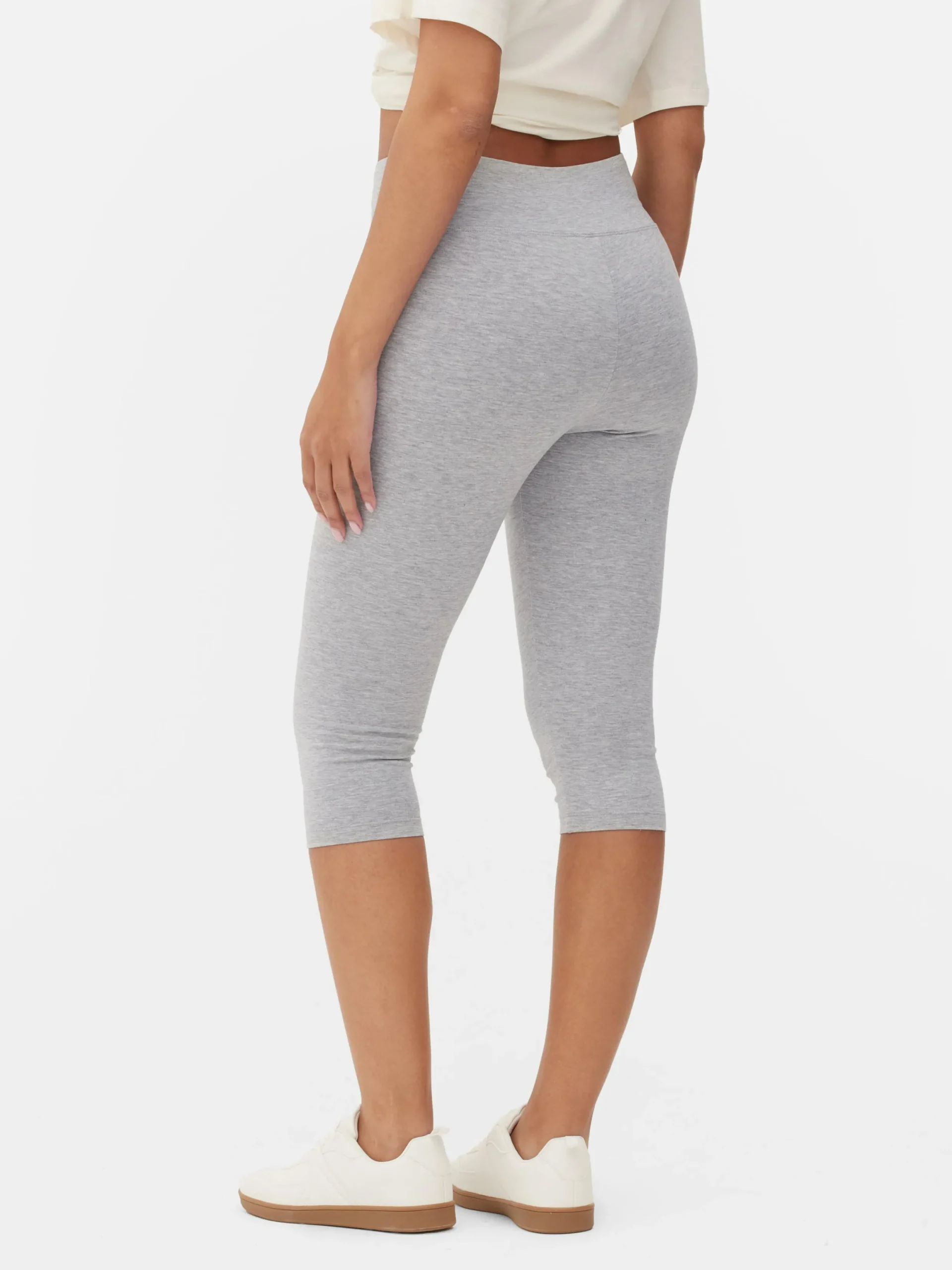 Hosen Und Leggings|Primark Capri-Kurzleggings Mit Hohem Bund Grau