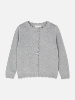Pullover Und Cardigans|Primark Cardigan Mit Knopfleiste Und Bogenkante Grau