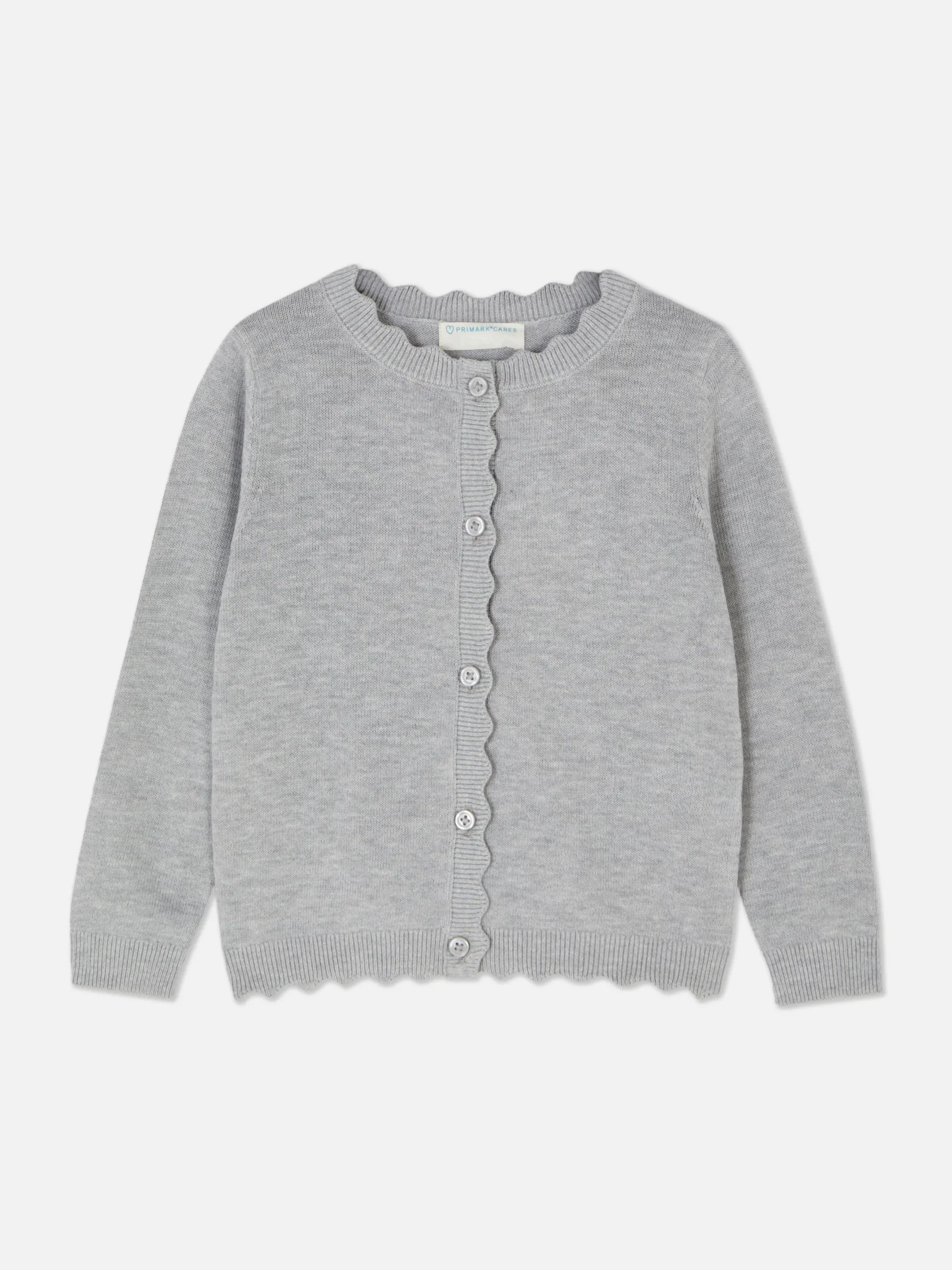 Pullover Und Cardigans|Primark Cardigan Mit Knopfleiste Und Bogenkante Grau
