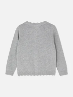 Pullover Und Cardigans|Primark Cardigan Mit Knopfleiste Und Bogenkante Grau
