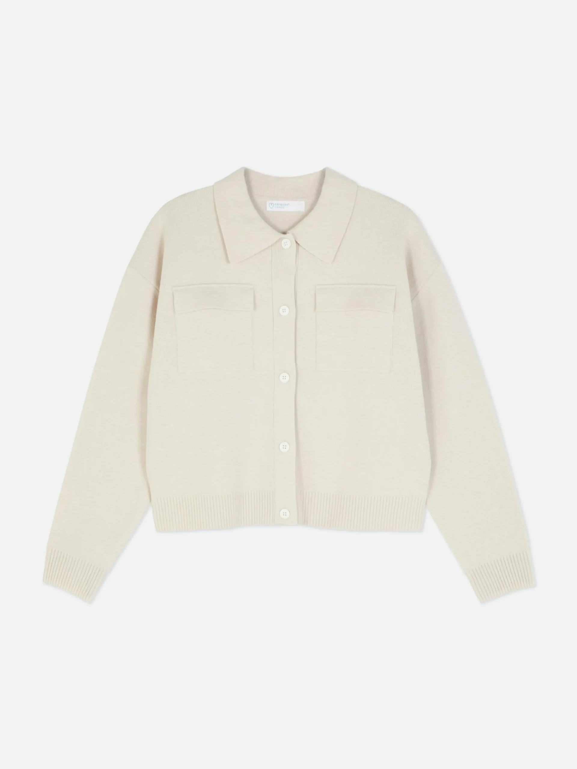 Pullover Und Cardigans|Primark Cardigan Mit Knopfleiste Und Kragen Hellbeige