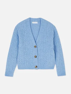 Pullover Und Cardigans|Primark Cardigan Mit Zopfmuster Hellblau