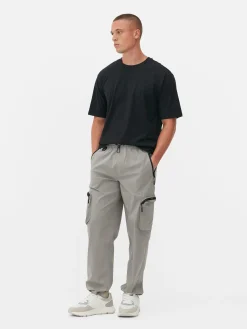 Hosen|Primark Cargohose Aus Funktionsgewebe Schiefergrau