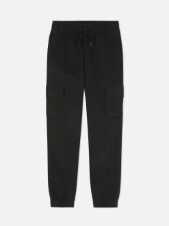 Hosen|Primark Cargohose Mit Kordelzug Schwarz