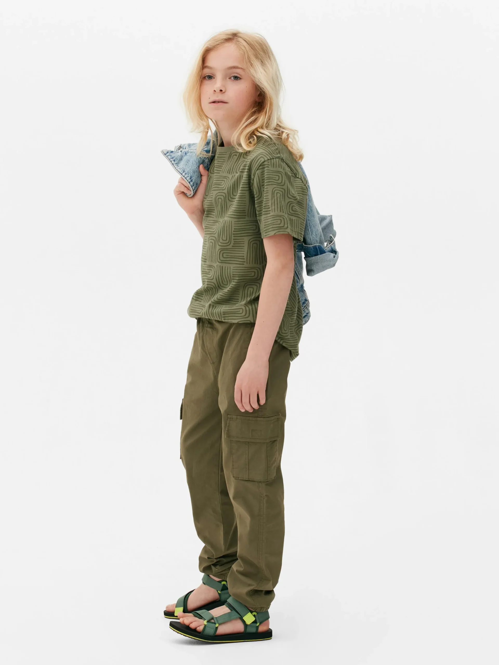 Hosen|Primark Cargohose Mit Kordelzug Khakifarben