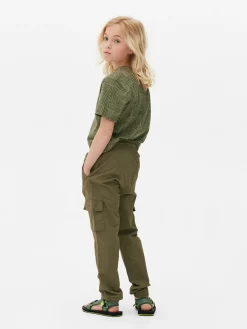 Hosen|Primark Cargohose Mit Kordelzug Khakifarben