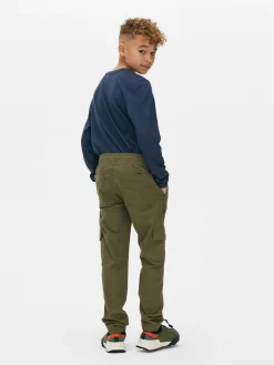 Hosen|Primark Cargohose Mit Kordelzug Khakifarben