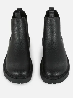 Stiefel|Primark Chelsea Boots Aus Kunstleder Schwarz