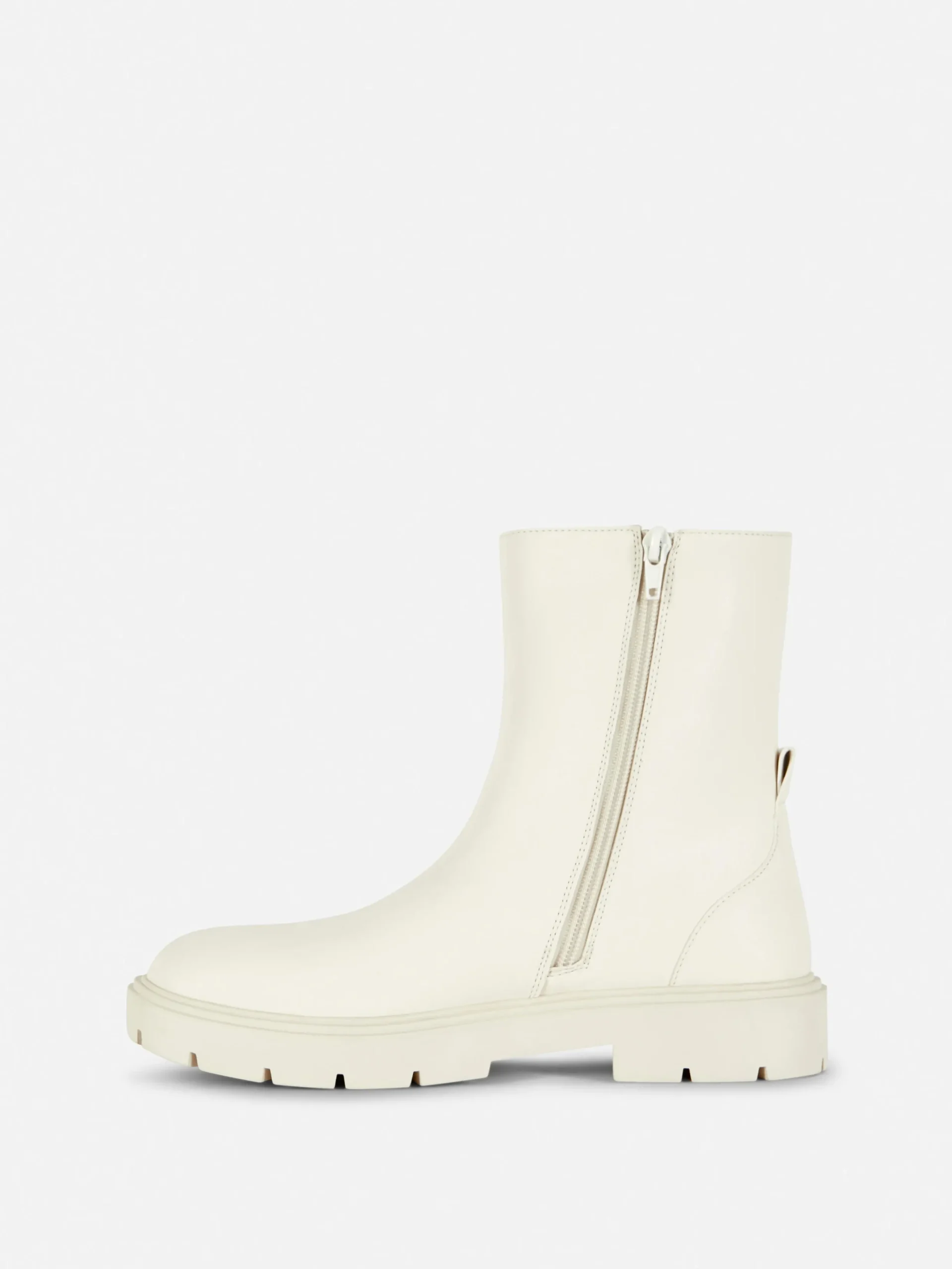 Stiefel Und Gummistiefel|Primark Chelseaboots Mit Seitenreißverschluss Cremefarben