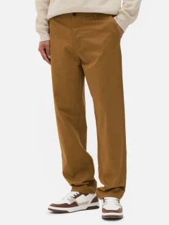 Hosen|Primark Chinohose In Gerader Passform Tabakbraun
