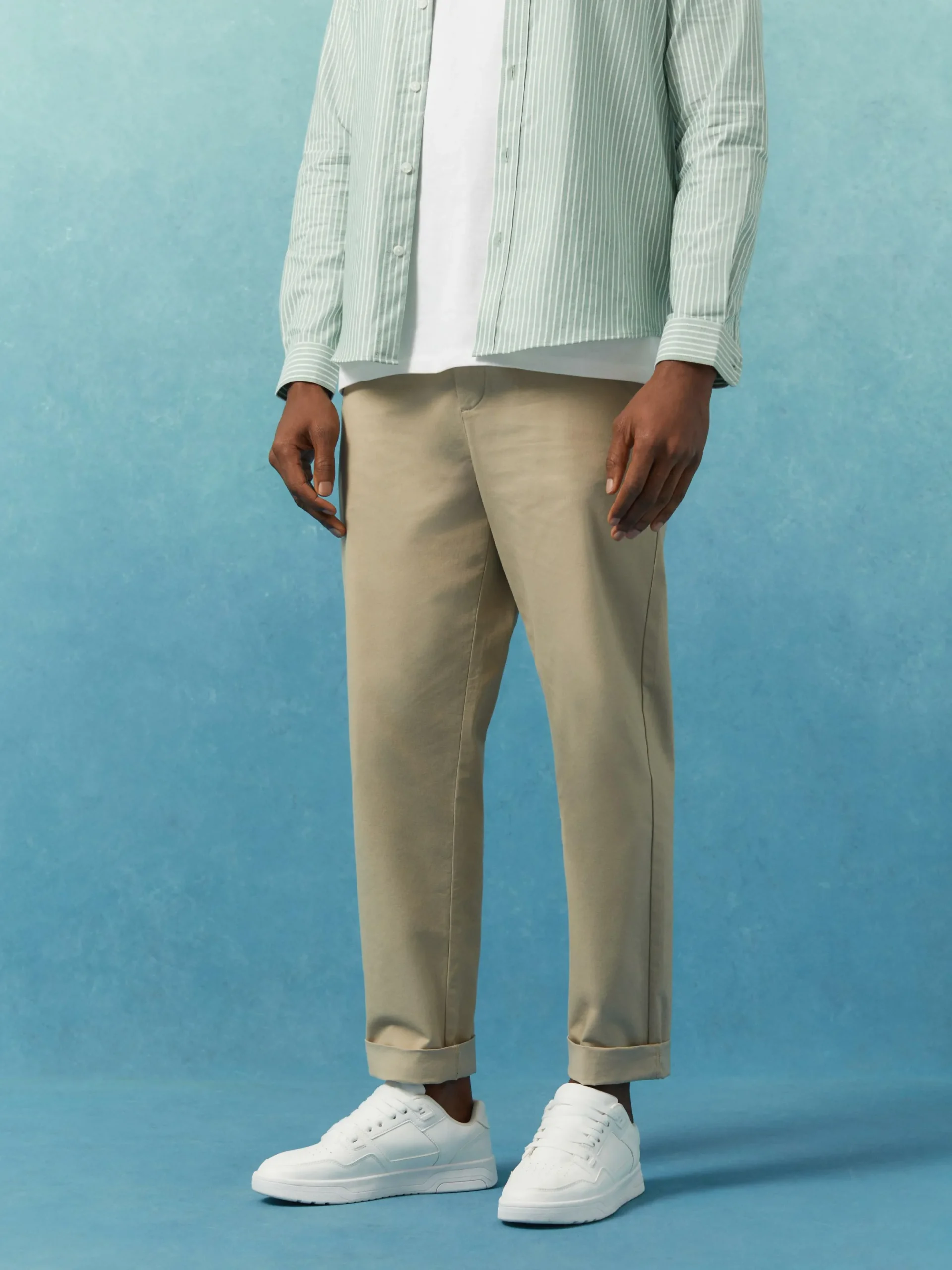 Hosen|Primark Chinohose In Gerader Passform Steinfarben