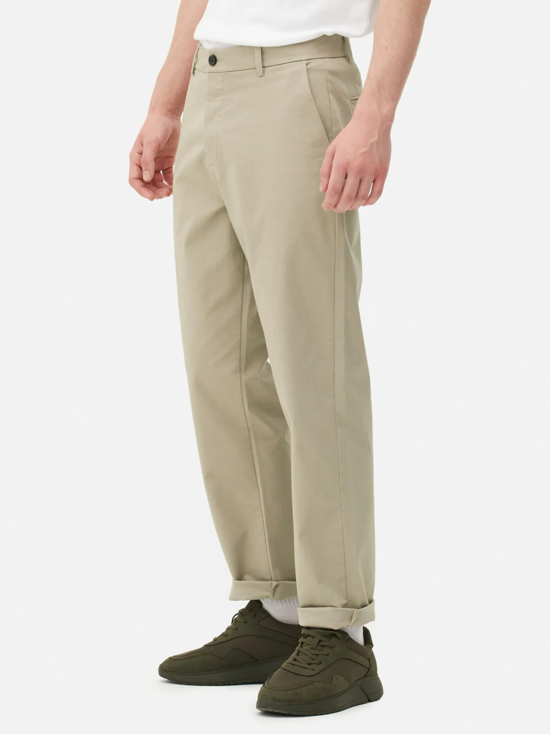 Hosen|Primark Chinohose In Gerader Passform Steinfarben