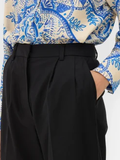 Hosen Und Leggings|Primark Chinohose Mit Weitem Bein Schwarz