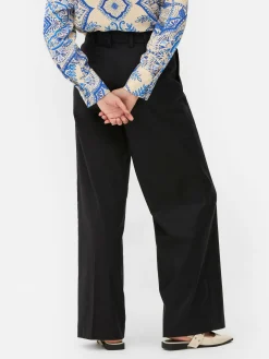 Hosen Und Leggings|Primark Chinohose Mit Weitem Bein Schwarz