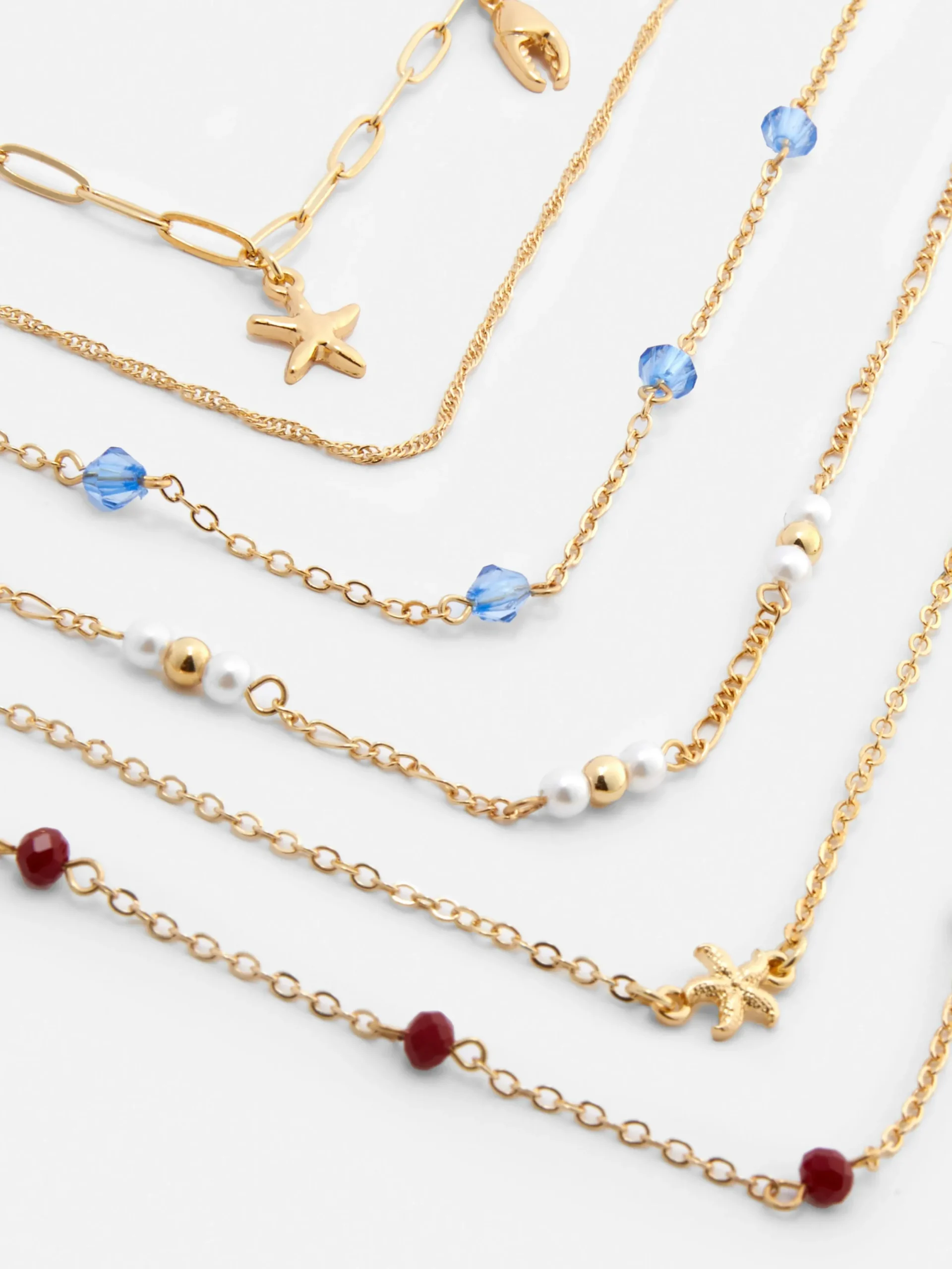 Schmuck|Primark Choker-Halsketten Im Strand-Stil, 6er-Pack Rot