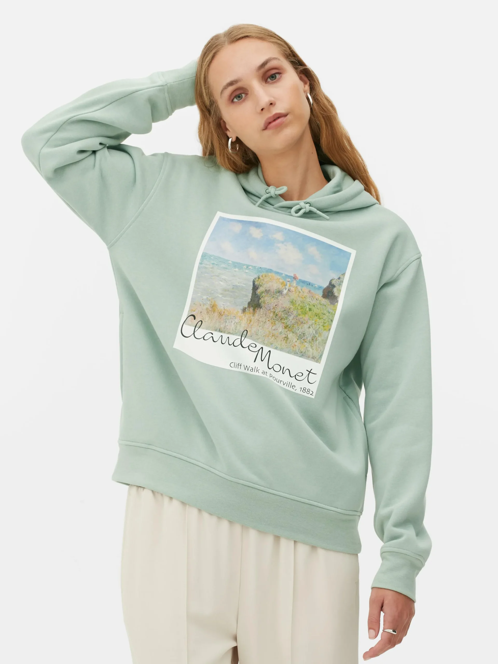 Hoodies Und Sweatshirts|Grafik-T-Shirts Und -Sweatshirts|Primark „Claude Monet“ Hoodie Mintgrün